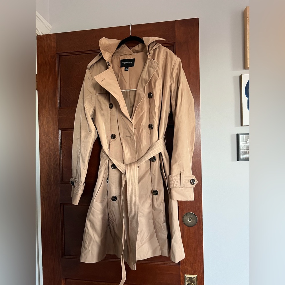 London Fog Tan Khaki Trench Coat